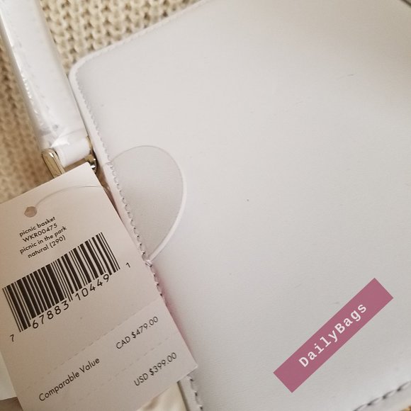 NWT KATE SPADE 100% AUTHENTIC PICNIC IN THE BASKET PARK STRAWBERRY PINK NOVELTY - Picture 7 of 10